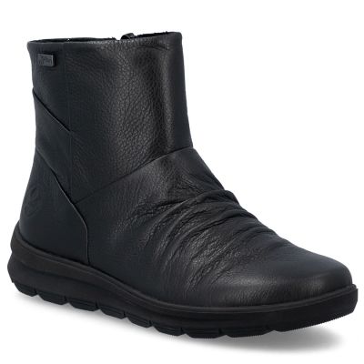 Rieker Z0066-00 Waterproof Insulated Leather Women's Boots, Black