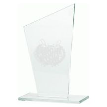 Engraved glass trophy