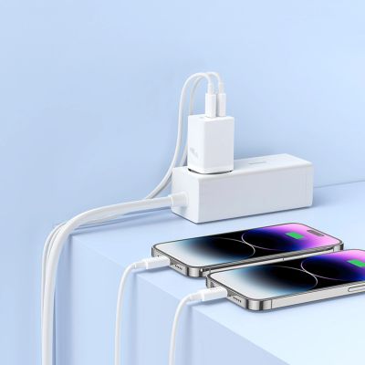 11. Baseus GaN5 Pro 40W 2xUSB-C Wall Charger - White