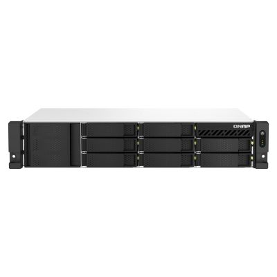 Qnap TS-873AeU-RP-4G, 2U, 8 x 2.5"/3.5" SATA, AMD Ryzen V1500B 4C/8T, 4GB DDR4 SODIMM (max. 64GB), 2 x 2.5GbE, optional 10GbE, Redundant PSU
