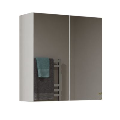 2. POLA BATHROOM CABINET 2 DOORS MIRROR WHITE