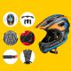 4. Rockbros TT-32SOBL-M children's bicycle helmet with removable chinbar, size M - black and orange