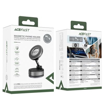 9. Acefast E28 Magnetic Dashboard/Windshield Suction Cup Holder - Black