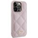 4. Guess Quilted Metal Logo case for iPhone 15 Pro Max - pink