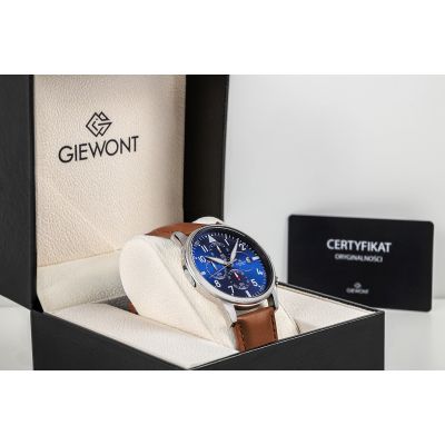 7. Men's Watch Giewont Chronograph Sapphire Brown Blue GW5630-A6