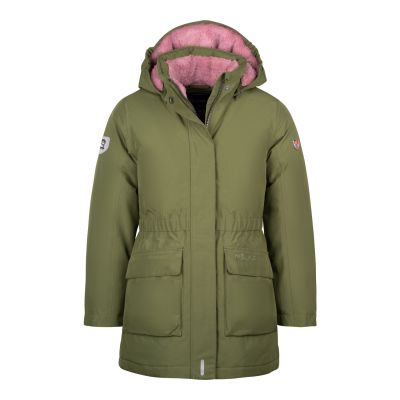 Trollkids Girls Alesund Coat Children's Winter Hooded Jacket Waterproof Down Green (301-323)