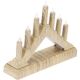 6. ADVENT CANDLE HOLDER 15.5x3.2x13.5CM 7 LED BATTERY-POWERED PINE