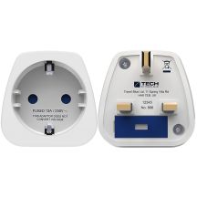 TRAVEL BLUE SCHUKO → UK Travel Adapter