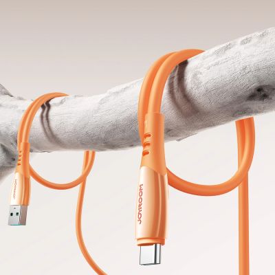 11. Joyroom S-A59 Vibrant Series 3A USB-A - USB-C Cable 1.2m - Orange