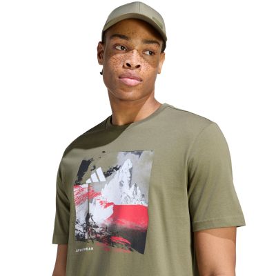 4. Men's adidas Memories of Sport Outdoor Graphic T-shirt khaki KC7098