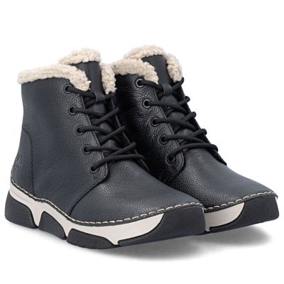 4. Women's leather ankle boots, insulated, black, Rieker 45946-00