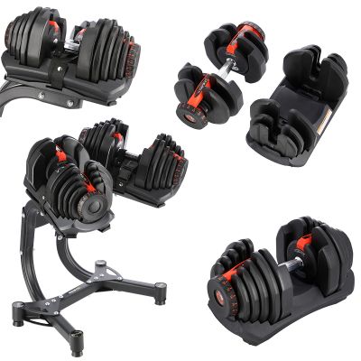 2. SR80 ADJUSTABLE DUMBBELL SET (2 PCS) + STR10 PRO HMS RACK