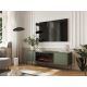 4. EF TV cabinet + black TRESSE fireplace 180x40x54.5 matt green