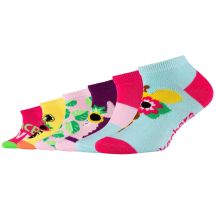 Skechers 6PPK Girls Casual Fancy Sneaker Socks SK43082-4203 Multicolor 27-30