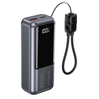 GEMBIRD POWERBANK 10000mAh, LCD DISPLAY, 20W FAST CHARGING, GRAY
