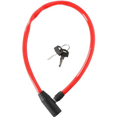 3. DUNLOP BIKE LOCK CABLE LOCK 0.4x65CM RED