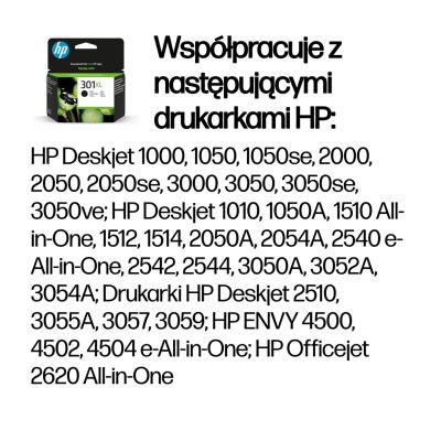 65. HP Black Ink Cartridge HP 301XL, HP301XL=CH563EE, 480 pages, 8 ml