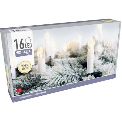 8. CHRISTMAS TREE LIGHTS LIGHT CHAIN CANDLES 16 LED WARM WHITE