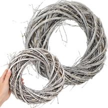 DECORATIVE WREATH 20 CM WHITE