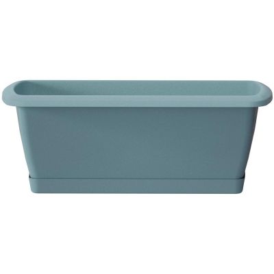 9. BALCONY FLOWER POT BOX WITH STAND RESPANA SET STONE GREY