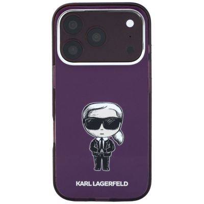 3. Karl Lagerfeld IML Ikonik Sketch Print MagSafe Case for iPhone 18 Pro / 17 Pro – burgundy