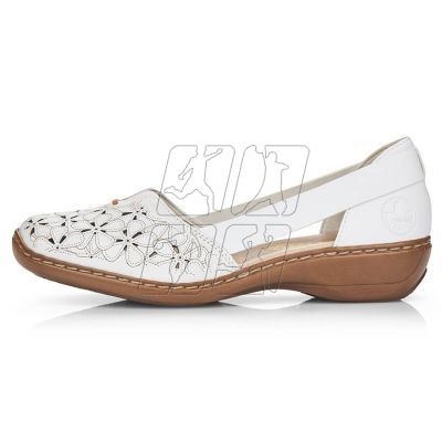 16. Rieker W RKR442B openwork leather shoes, white