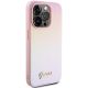 4. Guess Saffiano Iridescent Script case for iPhone 14 Pro Max - pink