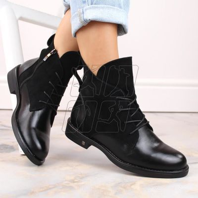 3. Insulated flat-heeled ankle boots Potocki W WOL88C, black