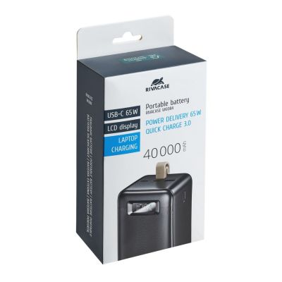 19. Rivacase VA1084 Lithium Polymer (LiPo) Power Bank 40000 mAh Black