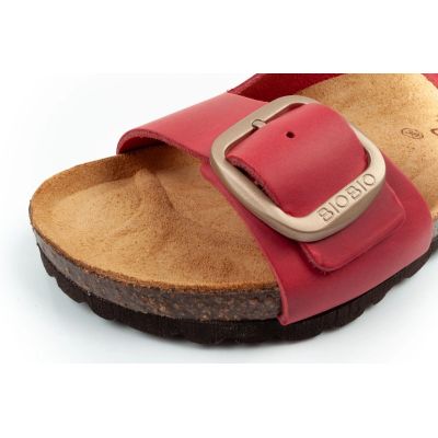 5. Bio Bio Women's slippers, profiled flip-flops, natural leather