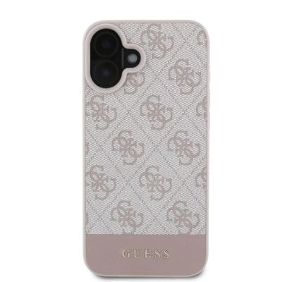 3. Guess 4G Bottom Stripe iPhone 16 Case - Pink
