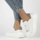 4. Women's leather platform shoes white Filippo DP6739