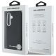 8. Karl Lagerfeld Saffiano Full Wrapped Elongated Metal Logo MagSafe Case for Samsung Galaxy S25+ - Black