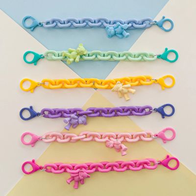 6. Color Chain (rope) colorful chain phone holder pendant for backpack wallet yellow