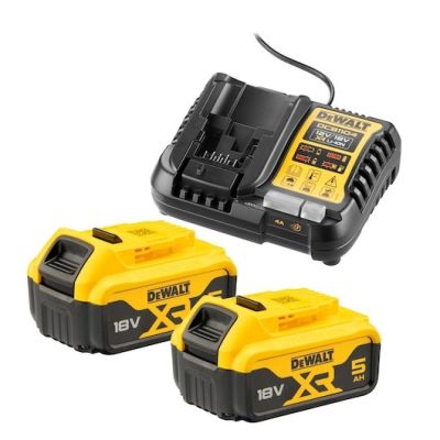 8. DCB1104 Charger + 2x5Ah DCB1104P2 DEWALT
