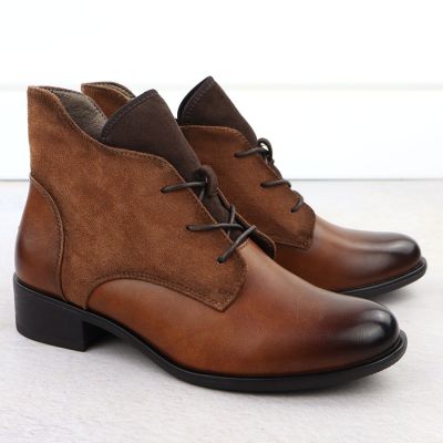 3. Women’s Camel Winter Ankle Boots Jezzi ASA198-15