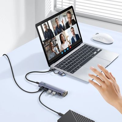 7. Baseus UltraJoy Series USB-A/USB-C hub 4xUSB-A 3.0 1xUSB-C 5V - gray