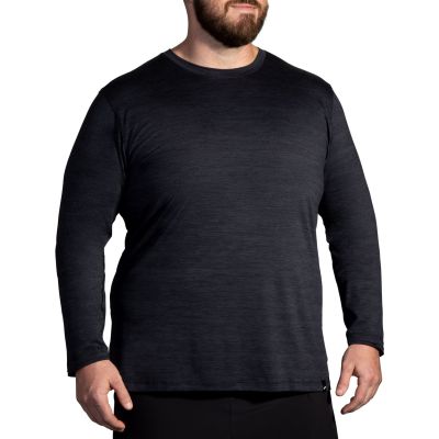 5. Men's Luxe Long Sleeve Running T-shirt, Black