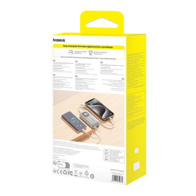 5. Baseus Free2Pull 10000mAh 30W powerbank with USB-C port and retractable USB-C cable - gray
