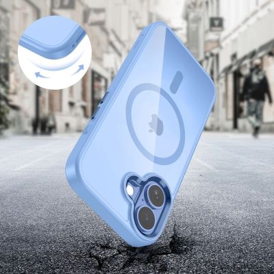 7. Tech-Protect MagMat MagSafe Case for iPhone 17 - Transparent Blue