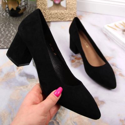 16. Sergio Leone W SK358A black high heel pumps 