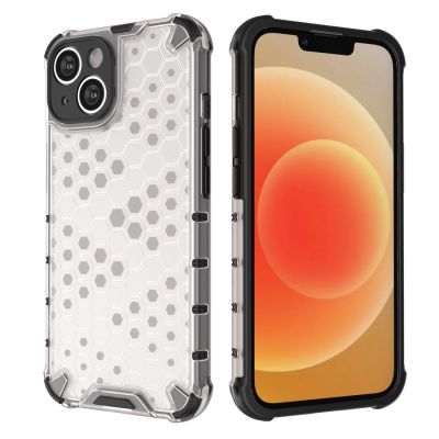 18. Honeycomb case for iPhone 14 Plus armored hybrid cover blue
