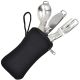 2. TINKER 3-in-1 Folding Travel Cutlery Set with STAMINA Case
