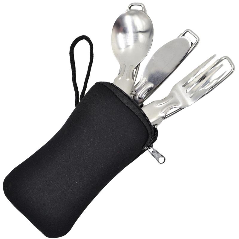 2. TINKER 3-in-1 Folding Travel Cutlery Set with STAMINA Case