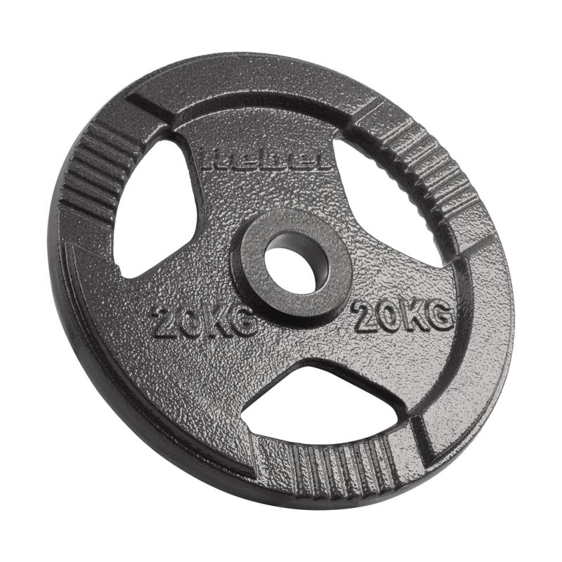 Cast iron Olympic weight plate 20kg, 51mm hole, plate with handles, REBEL ACTIVE