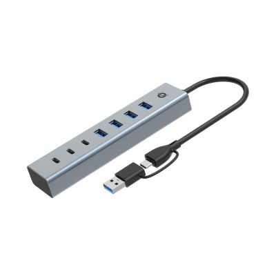 Conceptronic HUBBIES20G Hubs and Hubs USB 3.2 Gen 1 (3.1 Gen 1) Type-C 5000 Mbit/s Gray