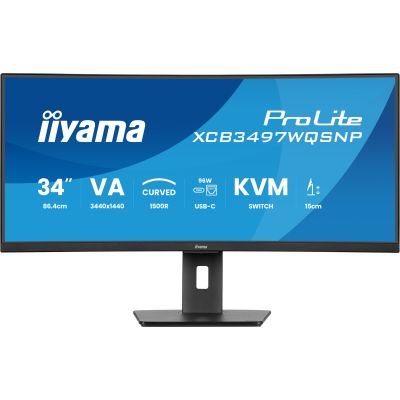 9. iiyama XCB3497WQSNP-B1 34" Monitor - Flat Screen - 86.4 cm