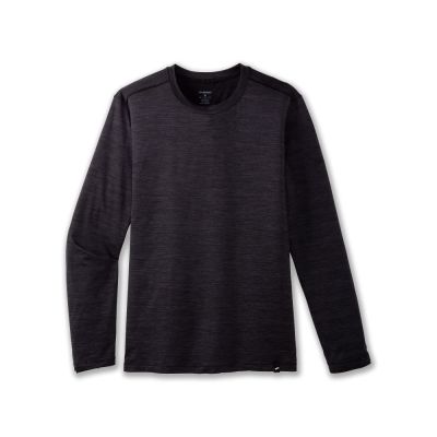 2. Men's Luxe Long Sleeve Running T-shirt, Black