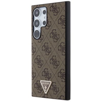 2. Guess Grip Stand 4G Triangle Strass Case for Samsung Galaxy S24 Ultra - Brown