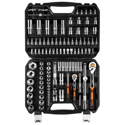 12. Socket wrenches 1/4", 1/2", set of 110 pieces